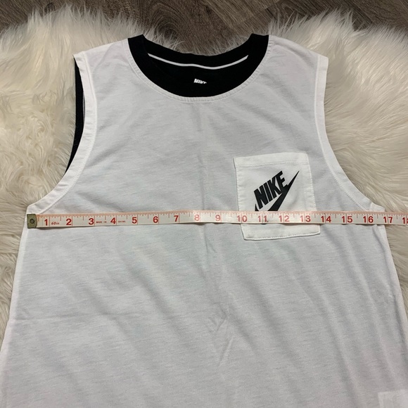 Nike Colorblock Muscle Tank Top Black & White XS - Picture 10 of 12